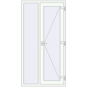 Купити Вхідні двері 1035x2000 мм REHAU Euro-Design 60 Білий (RAL 9016) з двох сторін