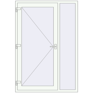 Купити Вхідні двері 1300x1900 мм REHAU Euro-Design 60 Білий (RAL 9016) з двох сторін