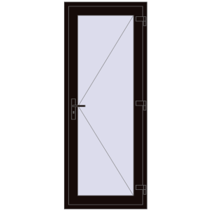 Купити Вхідні двері 800x2000 мм REHAU SYNEGO BLACK_BROWN з двох сторін