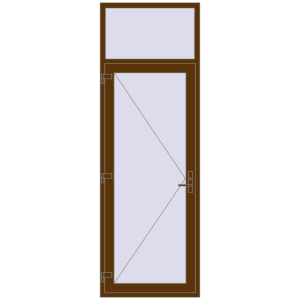 Купити Вхідні двері 930x2750 мм REHAU Euro-Design 60 WALNUT з двох сторін