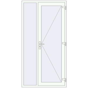 Купити Вхідні двері 1180x2280 мм REHAU Euro-Design 60 Білий (RAL 9016) з двох сторін