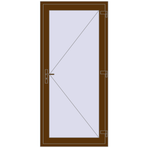 Купити Вхідні двері 1000x2100 мм REHAU Euro-Design 60 WALNUT з двох сторін