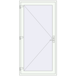 Купити Вхідні двері 1100x2160 мм REHAU Euro-Design 60 Білий (RAL 9016) з двох сторін