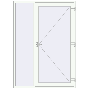 Купити Вхідні двері 1500x2100 мм REHAU Brillant-Design Білий (RAL 9016) з двох сторін
