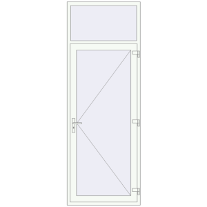 Купити Вхідні двері 1008x2800 мм REHAU Brillant-Design Білий (RAL 9016) з двох сторін