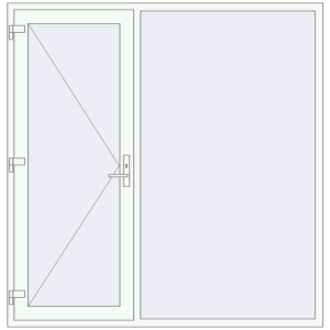 Купити Вхідні двері 2000x2050 мм REHAU Euro-Design 60 Білий (RAL 9016) з двох сторін