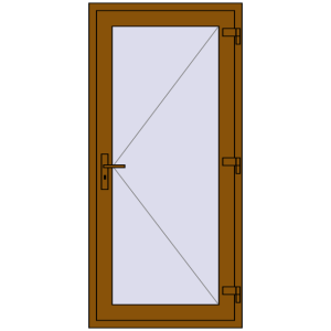 Купити Вхідні двері 860x1820 мм REHAU Euro-Design 60 GOLDEN OAK з двох сторін