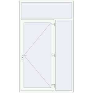 Купити Вхідні двері 1600x2700 мм REHAU Euro-Design 60 Білий (RAL 9016) з двох сторін