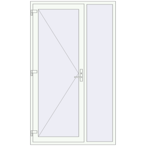 Купити Вхідні двері 1400x2350 мм REHAU SYNEGO Білий (RAL 9016) з двох сторін