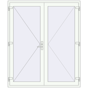 Купити Вхідні двері 1720x2050 мм REHAU Euro-Design 60 Білий (RAL 9016) з двох сторін