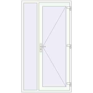 Купити Вхідні двері 1200x2200 мм REHAU Euro-Design 60 Білий (RAL 9016) з двох сторін