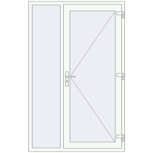 Купити Вхідні двері 1320x2060 мм REHAU Brillant-Design Білий (RAL 9016) з двох сторін