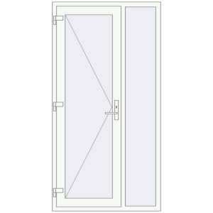 Купити Вхідні двері 1100x2120 мм REHAU Euro-Design 60 Білий (RAL 9016) з двох сторін