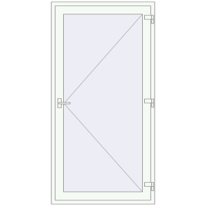 Купити Вхідні двері 1100x2200 мм REHAU Euro-Design 60 Білий (RAL 9016) з двох сторін