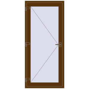 Купити Вхідні двері 900x2000 мм REHAU Euro-Design 60 WALNUT з двох сторін