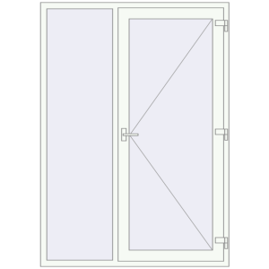 Купити Вхідні двері 1500x2100 мм REHAU Euro-Design 60 Білий (RAL 9016) з двох сторін