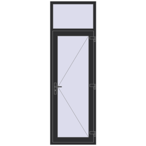 Купити Вхідні двері 800x2500 мм REHAU SYNEGO ANTHRACITE_GREY_GLATT з двох сторін