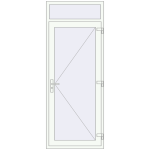 Купити Вхідні двері 900x2300 мм REHAU Euro-Design 60 Білий (RAL 9016) з двох сторін