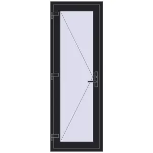 Купити Вхідні двері 700x2000 мм REHAU Euro-Design 60 BLACK_ULTI-MATT з двох сторін