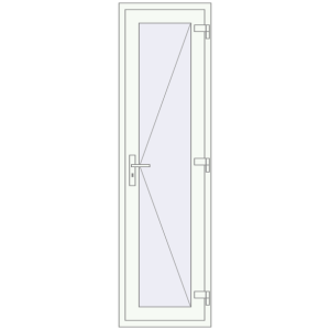 Купити Вхідні двері 600x2100 мм REHAU Euro-Design 60 Білий (RAL 9016) з двох сторін