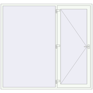 Купити Вхідні двері 2300x2150 мм REHAU Brillant-Design Білий (RAL 9016) з двох сторін