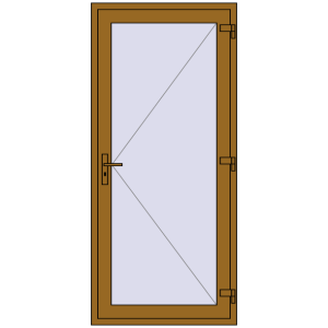 Купити Вхідні двері 1000x2100 мм REHAU Euro-Design 60 LIGHT_OAK з двох сторін