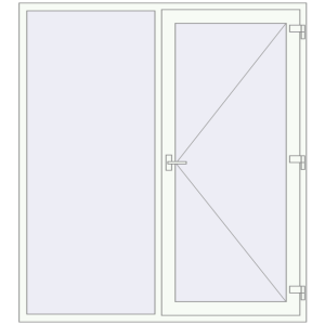 Купити Вхідні двері 1850x2050 мм REHAU Euro-Design 60 Білий (RAL 9016) з двох сторін
