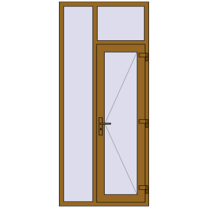 Купити Вхідні двері 1010x2300 мм REHAU Brillant-Design LIGHT_OAK з двох сторін