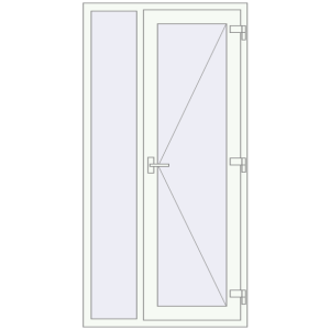 Купити Вхідні двері 1030x2030 мм REHAU Brillant-Design Білий (RAL 9016) з двох сторін
