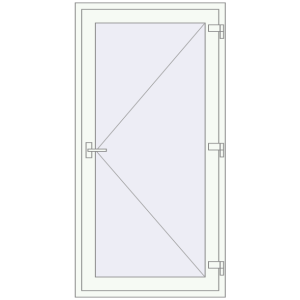 Купити Вхідні двері 1000x1900 мм REHAU Brillant-Design Білий (RAL 9016) з двох сторін