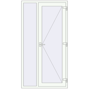 Купити Вхідні двері 1120x2120 мм REHAU Euro-Design 60 Білий (RAL 9016) з двох сторін