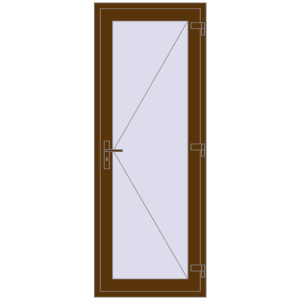 Купити Вхідні двері 800x2100 мм REHAU SYNEGO WALNUT з двох сторін