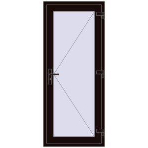 Купити Вхідні двері 800x1900 мм REHAU Brillant-Design BLACK_BROWN з двох сторін