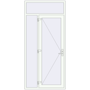 Купити Вхідні двері 1200x2600 мм REHAU Euro-Design 60 Білий (RAL 9016) з двох сторін