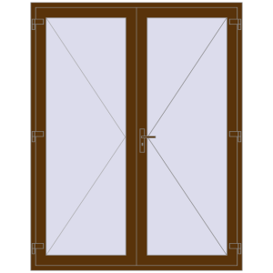 Купити Вхідні двері 1800x2280 мм REHAU Euro-Design 60 WALNUT з двох сторін