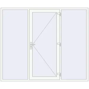 Купити Вхідні двері 2500x2100 мм REHAU Brillant-Design Білий (RAL 9016) з двох сторін