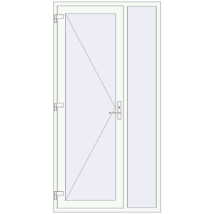 Купити Вхідні двері 1200x2350 мм REHAU SYNEGO Білий (RAL 9016) з двох сторін