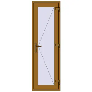 Купити Вхідні двері 600x1900 мм REHAU Euro-Design 60 LIGHT_OAK з двох сторін