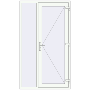 Купити Вхідні двері 1200x2100 мм REHAU Euro-Design 60 Білий (RAL 9016) з двох сторін