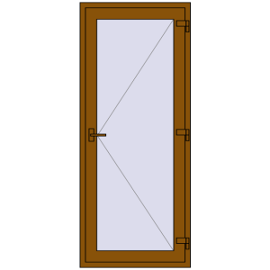 Купити Вхідні двері 860x2060 мм REHAU Euro-Design 60 GOLDEN OAK ззовні