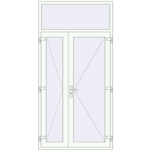 Купити Вхідні двері 1260x2520 мм REHAU SYNEGO Білий (RAL 9016) з двох сторін