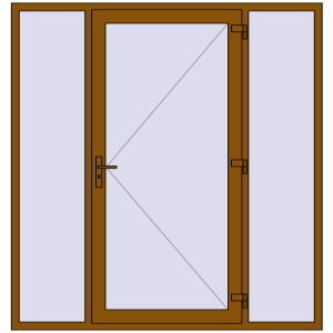 Купити Вхідні двері 2000x2100 мм REHAU Brillant-Design GOLDEN OAK з двох сторін