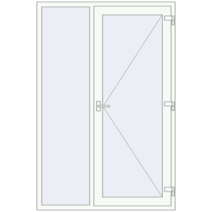 Купити Вхідні двері 1400x2100 мм REHAU Euro-Design 60 Білий (RAL 9016) з двох сторін