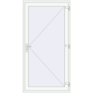 Купити Вхідні двері 1145x2230 мм REHAU Euro-Design 60 Білий (RAL 9016) з двох сторін
