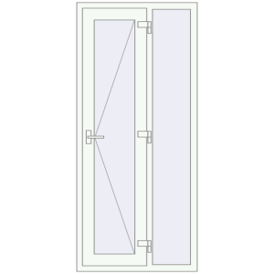 Купити Вхідні двері 900x2005 мм REHAU Euro-Design 60 Білий (RAL 9016) з двох сторін