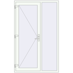 Купити Вхідні двері 1300x2100 мм REHAU Euro-Design 60 Білий (RAL 9016) з двох сторін