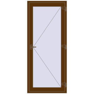 Купити Вхідні двері 900x2100 мм REHAU Euro-Design 60 WALNUT з двох сторін