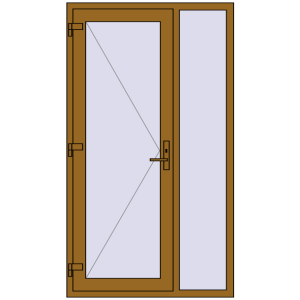 Купити Вхідні двері 1150x2030 мм REHAU SYNEGO LIGHT_OAK з двох сторін