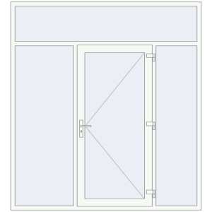 Купити Вхідні двері 2200x2400 мм REHAU Brillant-Design Білий (RAL 9016) з двох сторін