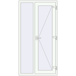Купити Вхідні двері 1009x1960 мм REHAU Euro-Design 60 Білий (RAL 9016) з двох сторін